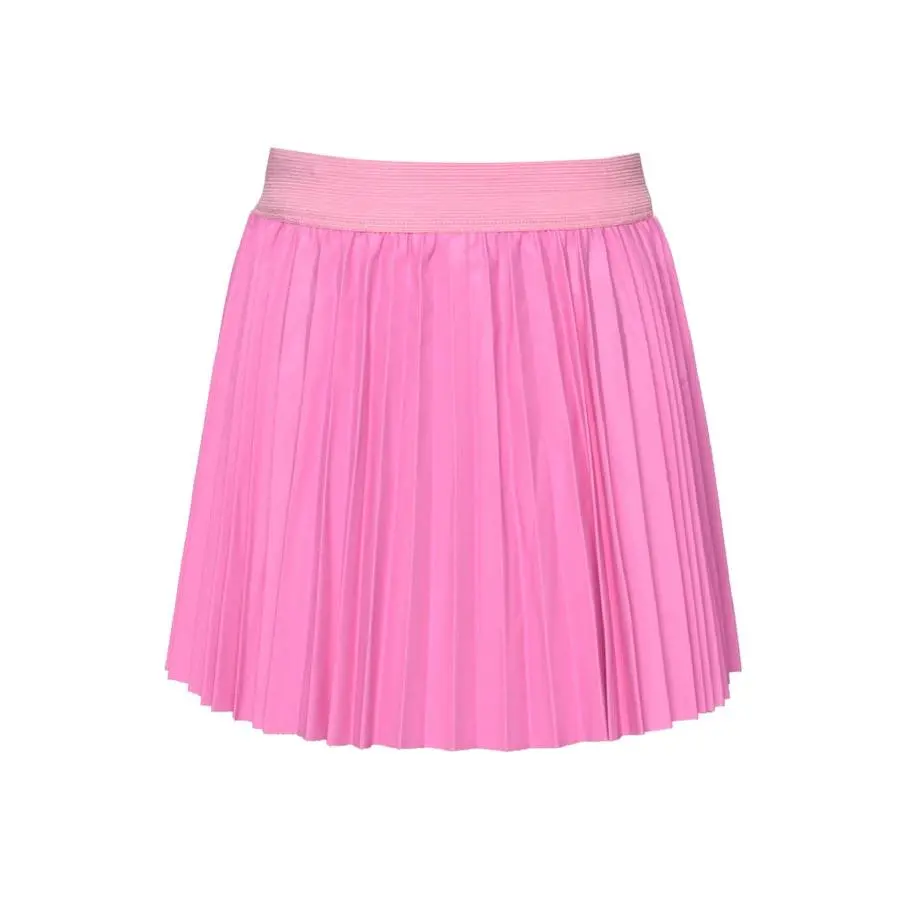 Pink Pleated Pleather Skirts