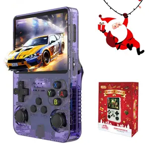 R36S Handheld Game Console, R36S Retro Handheld Game Console, 3.5-inch Retro Handheld, with 32G+64G Built-in 15000+ Classic Games, Game Consoles Protection White Electronic Gift Set
