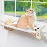 Solid Wood Cat Hammock - Detachable Window Sill Perch for Cats, Easy Assembly, Ideal for Balcony & Indoor Use, Comfortable Sunbathing & Sleeping Bed Outside