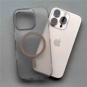 1.0 MM Ultra Thin Matte Hard PC Translucent Case For iPhone 17 Air 16 15 14 13 Pro Max Magsafe Magnetic Wireless Charge Cover