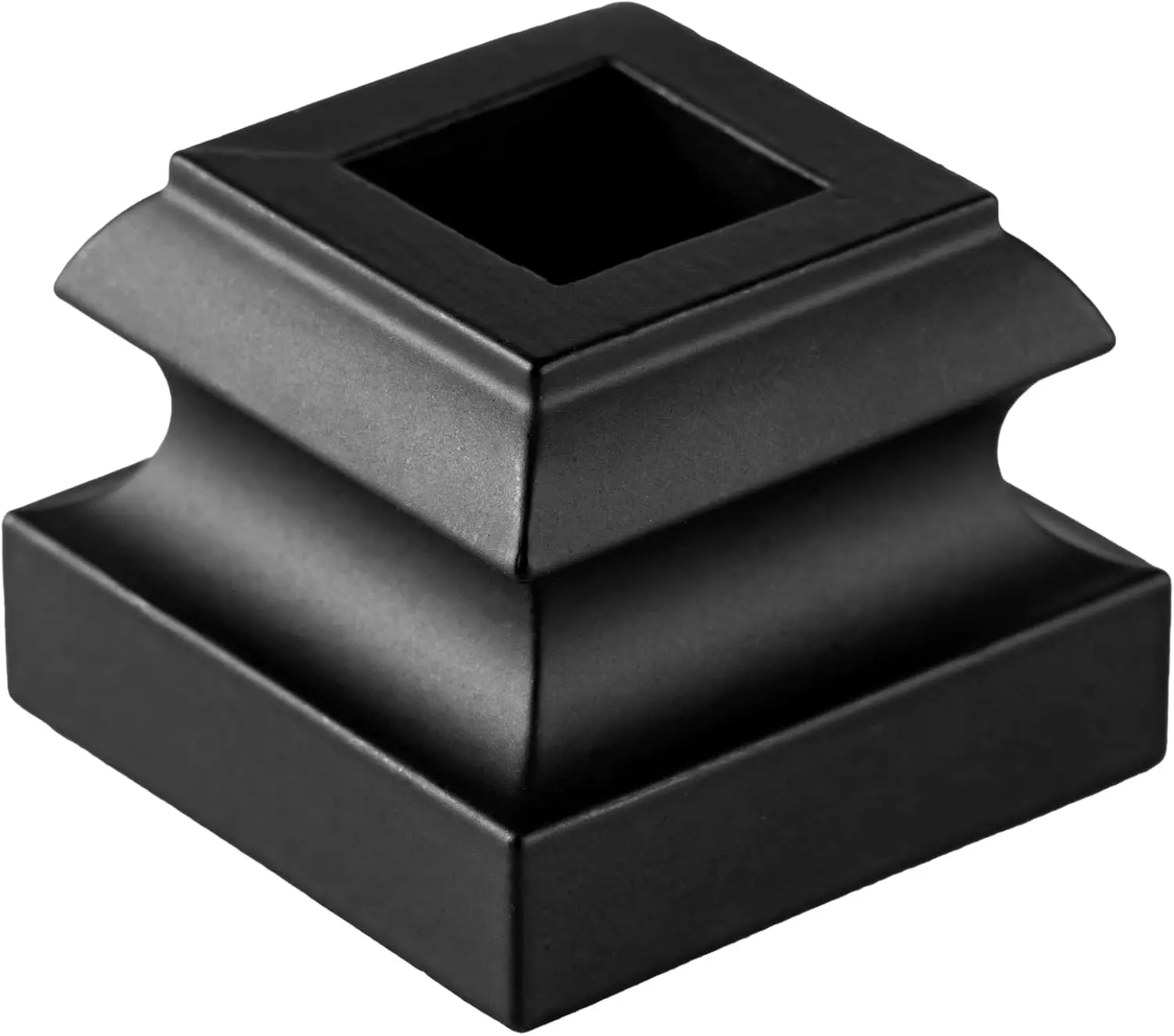 1/2-Inch x 44-Inch Steel Interior Straight Railing Shoe (12 Pack, Black) - Baluster Base, Home Improvement, Discreet Elegance, Compatible with All Balusters, Seamless Clean Lines