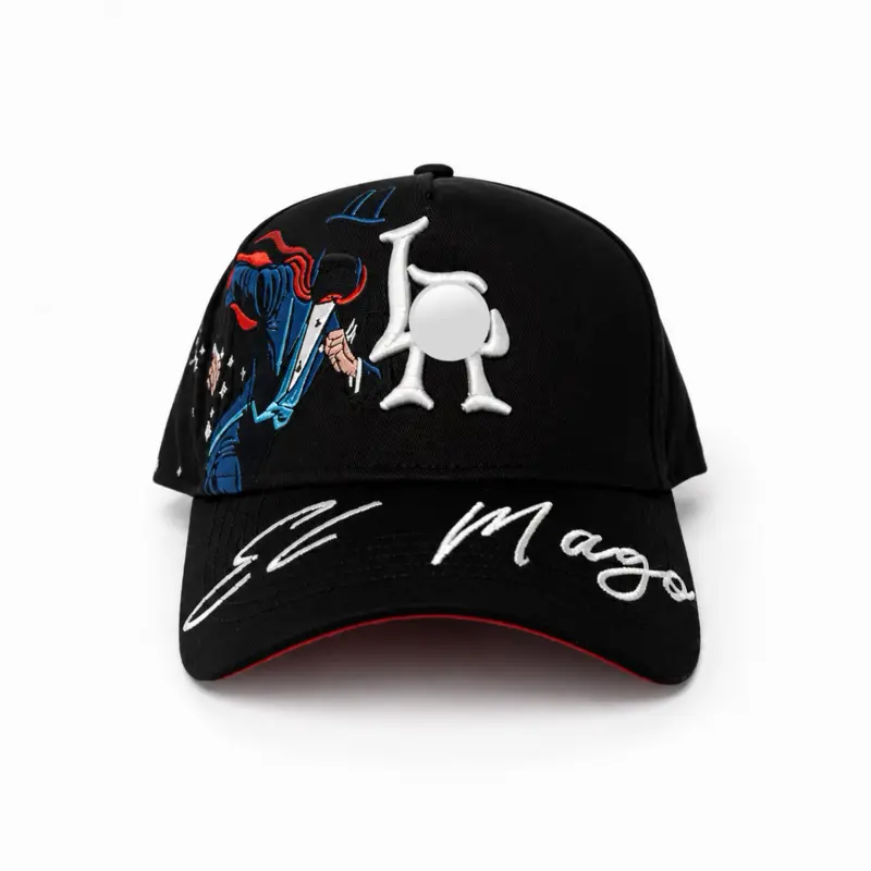 Dandy Hats Los Angeles Premium Black Cap – 31 Hats x El Mago Red Edition Snapback Baseball Cap– Limited Edition Streetwear Snapback