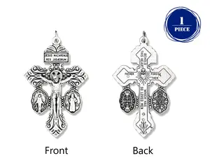 Pardon Indulgence Crucifix with St. Benedict and Miraculous Medals 2.0"