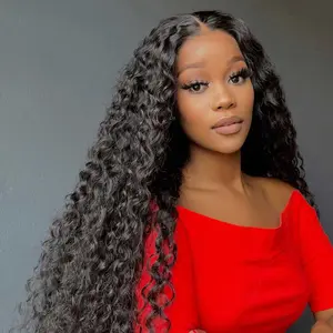 Vshow Water Wave Human Hair Transparent Lace Front Wigs 13x4 Lace Wigs For Women