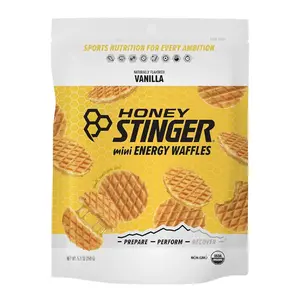Honey Stinger Organic Mini Vanilla Waffles, Energy Stroopwafel for Exercise, Endurance and Performance, Sports Nutrition for Home & Gym, Pre and Post Workout, 1 Bag, 5.3 Ounces
