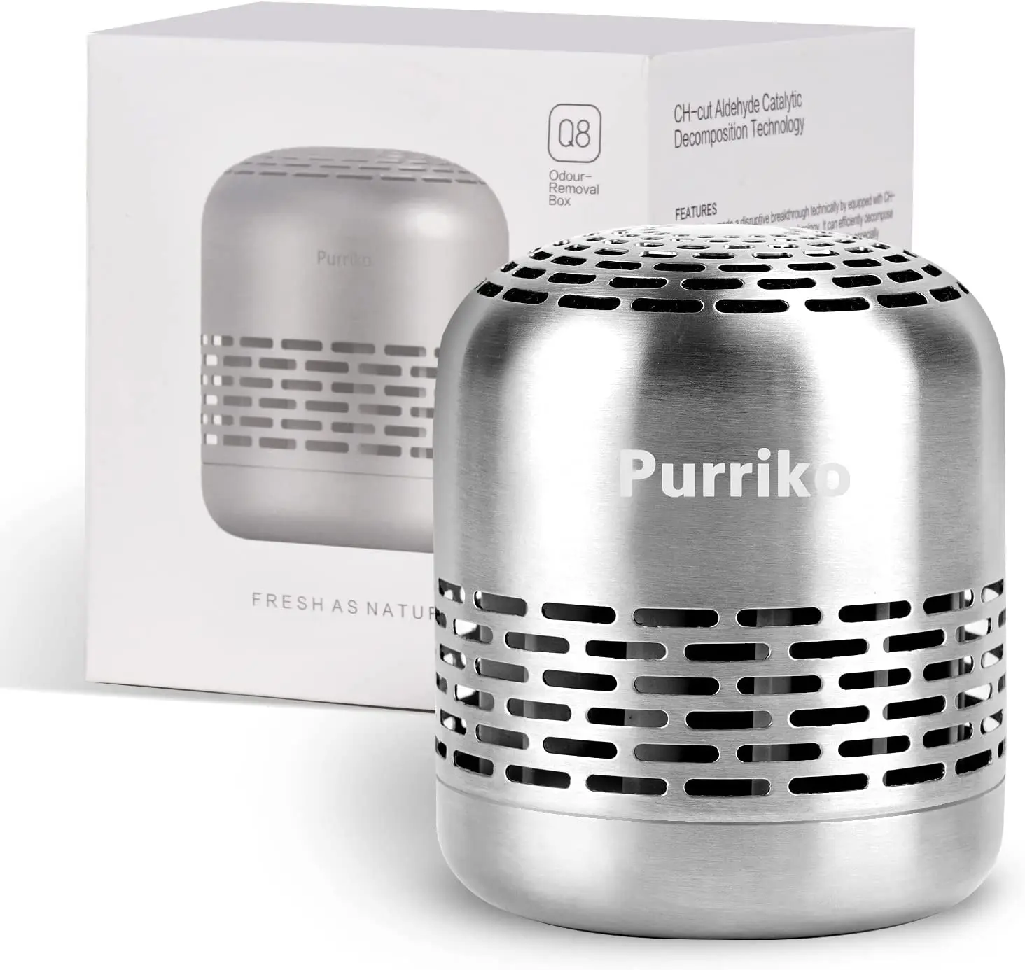 Purriko Refrigerator Deodorizer,Lasts up to 10 Years,Refrigerator Odor Eliminator,Fridge Deodorizer,More Effective than Baking Soda Bamboo Air Purifying Bags Toprain
