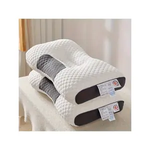 2-Piece Cervical Bed Pillows Are Used To Relieve Neck Pain, Hollow Design, Odorless Memory Foam Pillows With Cooling Box, For Sleeping, Contoured To Support Lateral Back And Abdominal Sleepers