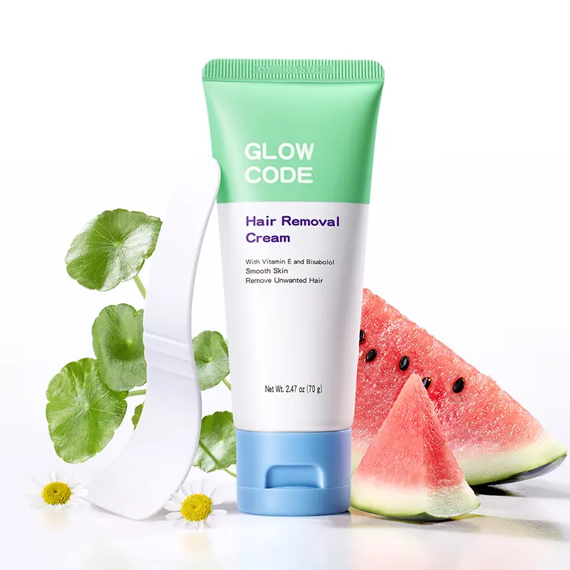 [Bikini Pain-Free]Glowcode Hair Removal Cream for Sensitive Skin - Hypoallergenic, Results Up to 7 Days, Easy to use on Arms, Legs, Underarm 70g