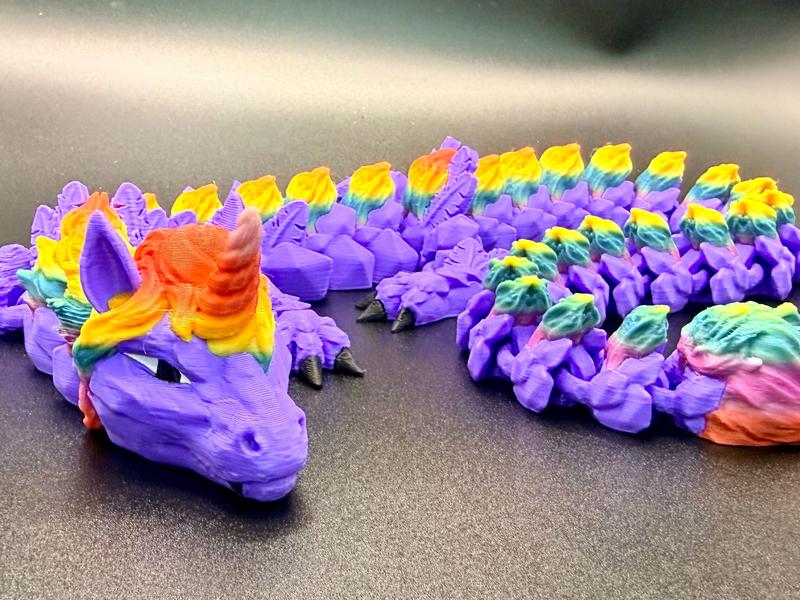 Rainbow Alicorn Dragon 3D Print