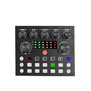 LMBGM Professional Sound Card Mixer for Live Streaming, Studio Mixer | Multi-Channel, 10 Effects, Plug & Play | Perfect for Streamers & DJs