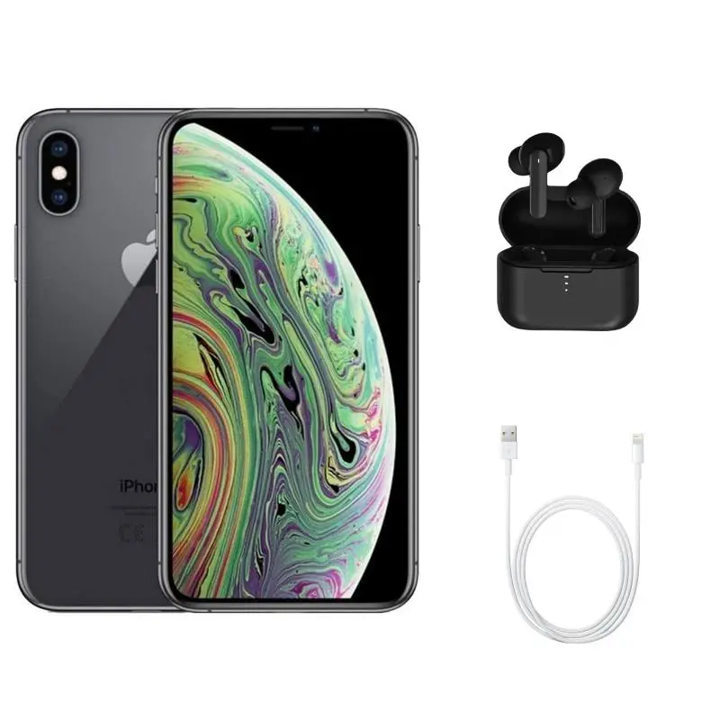 Refurbished iPhone XS Max (Fully Unlocked)-Excellent Condition with Wireless Earbuds & 1 Year Warranty