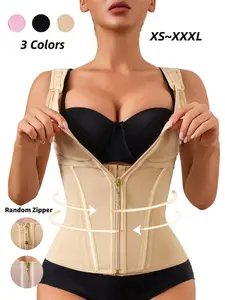 Women's Waist Training Shapewear Top, Waist Cincher Shaper with Adjustable Straps, Underwire Support, Abdominal Compression, Daily Wear Fitness Apparel