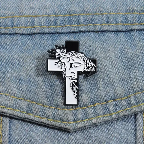 Simple Cross Alloy Brooch Pin,  Punk Jewelry for Party, Daily Clothing Decor for Men & Women, Trendy All-match & Exquisite Durable Brooch for Birthday Gift, Unisex Accessory