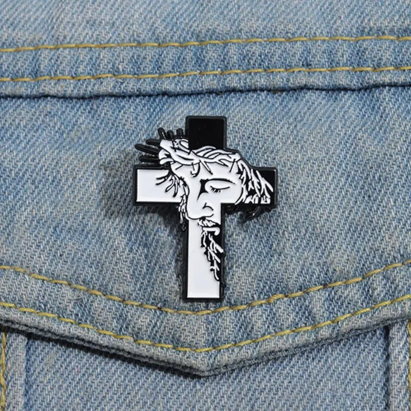 Simple Cross Alloy Brooch Pin, Punk Jewelry for Party, Daily Clothing Decor for Men & Women, Trendy All-match & Exquisite Durable Brooch for Birthday Gift, Unisex Accessory