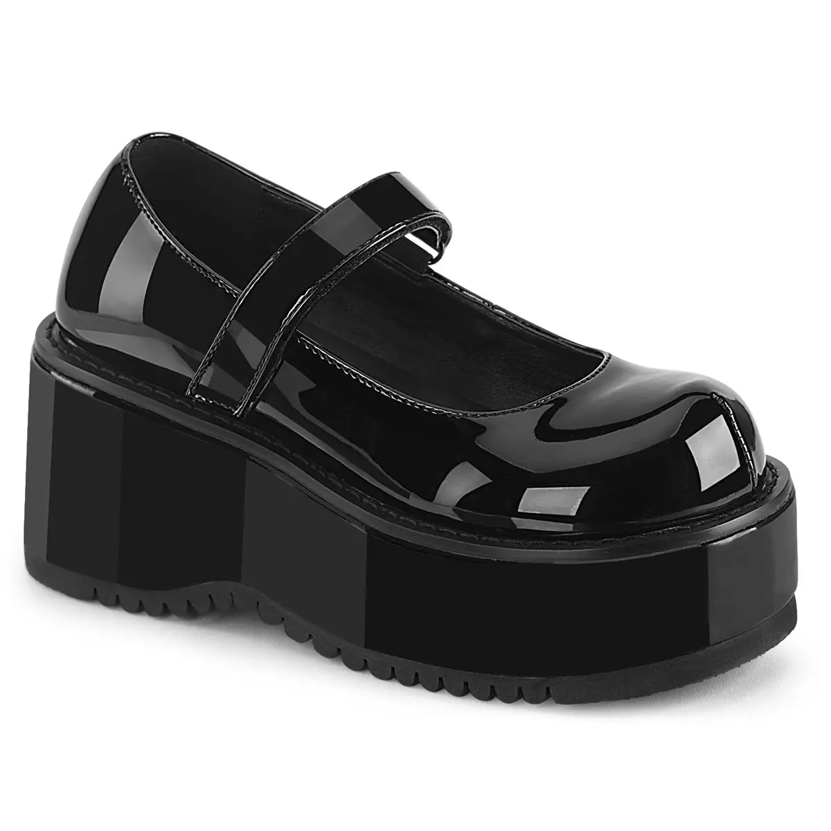Demonia Dollie-01 Black Patent Platforms Demonia Dollie-01 Black Patent Platforms