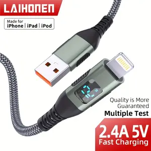 LAIHONEN Nylon weave Super Fast Charging cable for iPhone charger, data cable,for iPhone 12/11/11Pro/11Max/ X/XS/XR/XS Max/8/7/6/5S / SE/iPad Mini Air for phone charging and data transfer