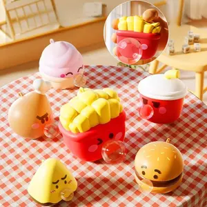 Cute Food Series Spitting Bubbles Squishy Squeeze Toys Anxiety Stress Relief Sensory Antistress Toys for Adults Kids Toys Gifts