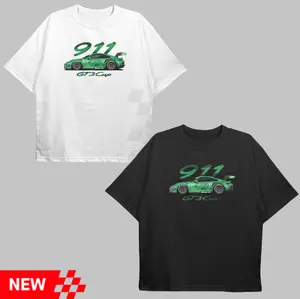 Drive in Style: Car-Themed Vintage Graphic Tees, Porsche 911 GT3 Tshirt, The World of GT3 Car Series Shirts, Unisex Sport Car Shirt Top Menswear