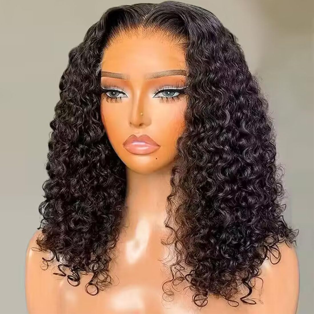 Curly Bob Wig Human Hair Curly Wave 180% Density 13x4 HD Lace Closure Wigs Human Hair Bob Wigs For Black Women Wear And Go Glueless Curly Wig Highlight Color 14 Inch SpringStatements Curly Bob Wig Human Hair Curly Wave 180% Density 13x4 HD Lace Closure Wigs Human Hair Bob Wigs For Black Women Wear And Go Glueless Curly Wig Highlight Color 14 Inch SpringStatements