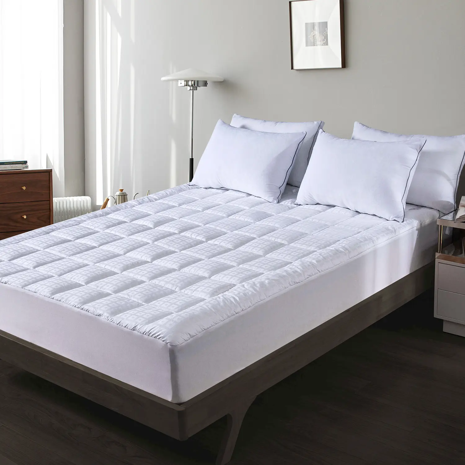 InnerNight Sleep Mattress Protector, Quilted Grid or Plain Weave, Breathable Bed Pad, King (72x84) & Queen (60x80") Sizes Mattress Protector ,Mattress Pads, Toppers & Protectors,Quilted Mattress Pad Waterproof Breathable,Machine Washable