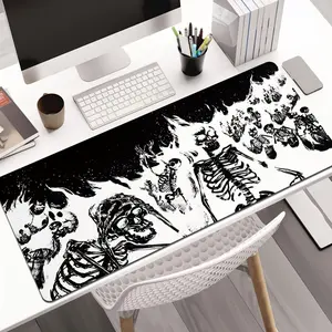 Diatom Mud Monochrome Skeleton Graveyard Extended Mouse Pad | Gothic Skull Desk Mat, Non-Slip Absorbent Large Gaming Pad for Edgy Home Office Decor #DiatomMudDeskPad #SkeletonGraveyardMat #GothicHomeDecor #GamingMousePad #EdgyAesthetic