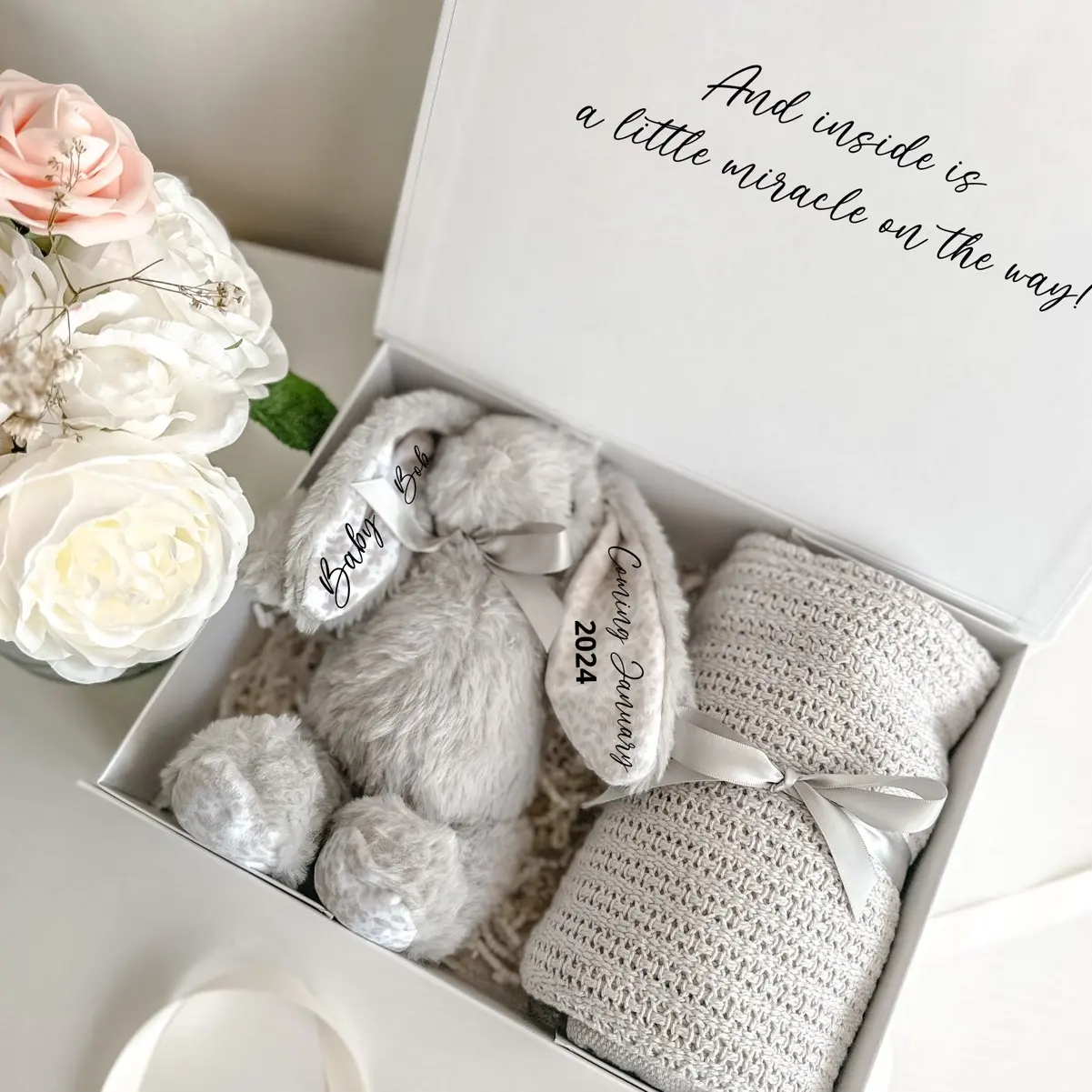 Pregnancy Announcement Gift Box, Neutral Pregnancy Announcement, Pregnancy Announcement for husband, Grandparents Pregnancy Announcement