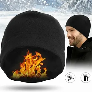 Fleece Watch Cap - Army Military Tactical Beanie Hat Winter Skull Cap Black