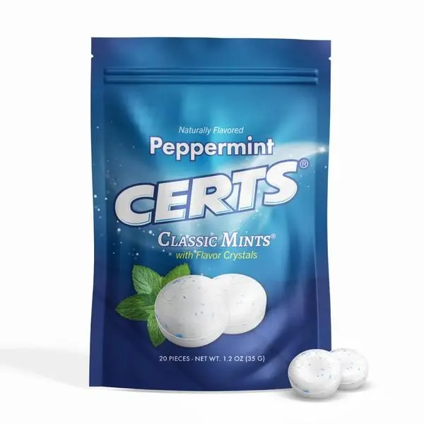 Certs Peppermint Nostalgic Mints 20 piece Bag 12ct Tray