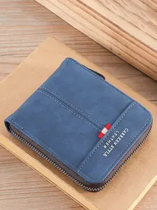 Father's Day Gifts, Men's Minimalist RFID Blocking Card Holder, 2024 New Style Casual Trendy Plain Color Card Holder, Fashionable Wallet for Daily Travel Work Commute, Zipper Card Holder