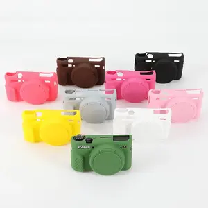 Camera Soft Silicone Skin Cover For Canon G7XII G7X2 G7X Mark 2 G7X3 Body Rubber Case Bag For G7 X Mark III With Lens Protector
