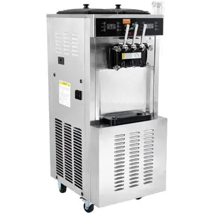 【DealsForYouDays】VEVOR Commercial Ice Cream Machine,  20-25L/H Yield, 2400W 1-Flavor Hard Serve Ice Cream Maker, 8L Stainless Steel Cylinder, Digital Display Auto Clean Adjustable Hardness, for Restaurant Snack Bars