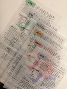 COLOR 66 Bible Chapter Summaries Tip-In Inserts