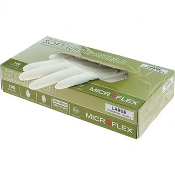 Microflex Disposable Cleaning Gloves, TQ-601-L Large Size, Powder-Free, Thick Grain Rolled Texture, Home Care Supplies for Home Care Suppliers