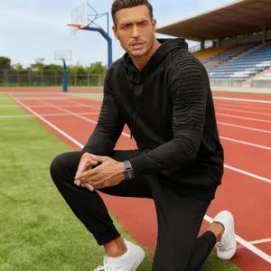 Men's Tracksuit Hoodie Set Hoodie Sweatsuit Sets Casual Jogging Athletic Suits black friday