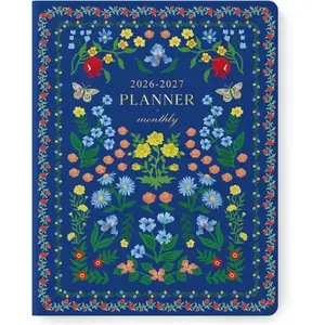 Monthly Planner 2026-2027,  18 Months Calendar Planner from July 2026 to December 2027, 8.5"x11", Stitched Binding, Soft Cover, Daily Monthly Personal Planner for School Plan, Study and Schedule, Florals