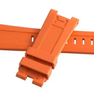 Hamilton Khaki Navy Sub H786150 26mm x 22mm Orange Rubber Watch Band Strap