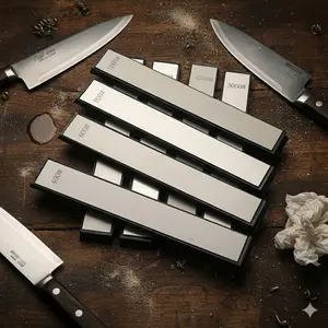 Diamond Whetstone Knife Sharpener: 80-3000 Grit Precision Blade Repair for Kitchenware, Kitchen & Tools. Portable, Durable with Anti-Slip Grip. Fast Sharpening for Knives, Scissors, Axes. Professional Diamond-Coated Replaceable Stones.