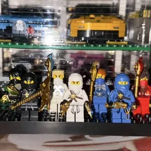 Golden Elemental Ninja Weapon Set – 4-Piece Dragon-Inspired Collectible Martial Arts Accessories Figurine Mini Figure Play Fantasy