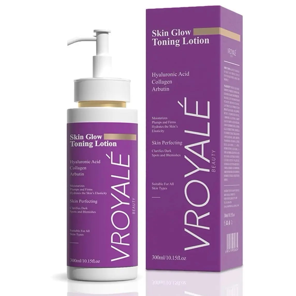 Vroyale Beauty BOGO FREE 100% Natural and Organic Skin Glow Toning Lotion, Vroyale Beauty Stretch Mark Removal Cream