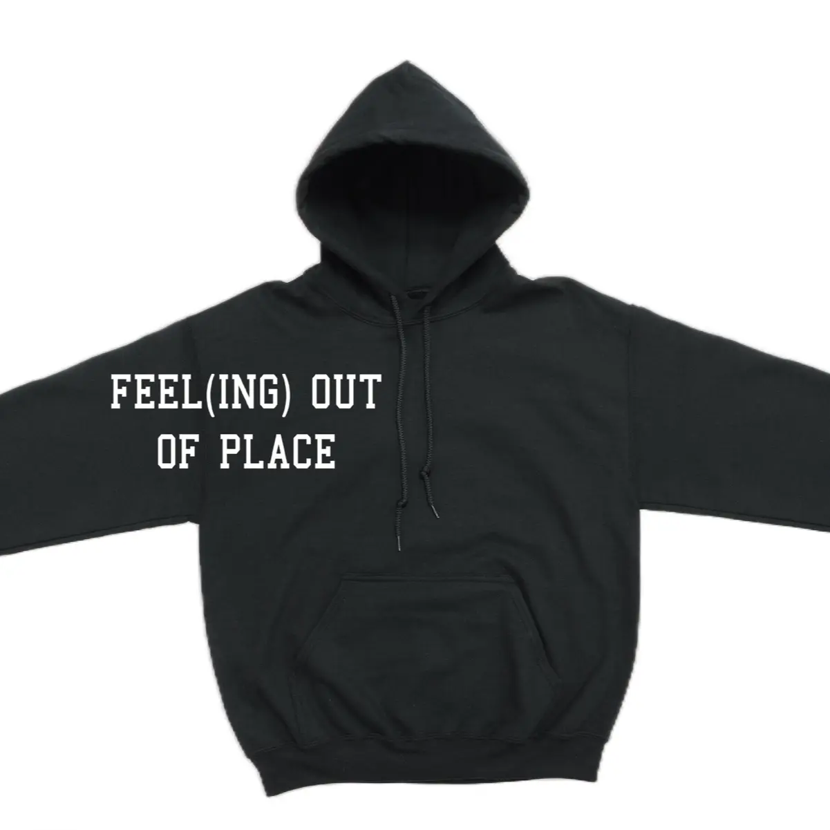 Women's Cotton-Polyester Long-Sleeve Graphic Hoodie - Casual, Comfortable 1-Piece Out-of-Place Themed Fashion Top