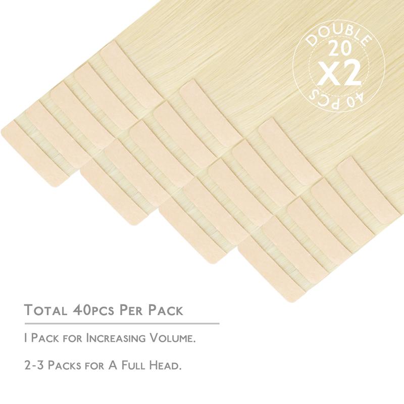 WENNALIFE 100g Tape in Hair Extensions Human Hair 40pcs 14-26 inch Platinum Blonde Hair Extensions Straight Tape in Extensions Remy Human Hair WENNALIFE 100g Tape in Hair Extensions Human Hair 40pcs 14-26 inch Platinum Blonde Hair Extensions Straight Tape in Extensions Remy Human Hair