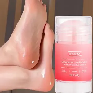 Strawberry Foot Cream Anti-Friction Moisturizing Heel Care Intensive Foot Care, 1 Piece, Hydrating and Nourishing, Perfect for Dry Feet