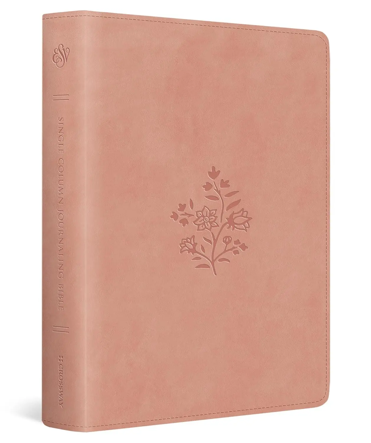 ESV Single Column Journaling Bible - TruTone Pink Wildflower Imitation Leather Cover, High-Quality Production, Lifetime Guarantee, Ruled Margins, Ribbon Marker, Prayers, Personal Reflections (English Standard Version)