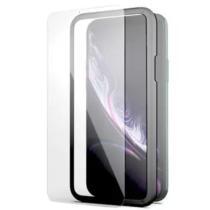 EZ Install Frame and 2X Tempered Glass Screen Protector Guard Scratch/Crack Saver for Apple iPhone 13 Mini