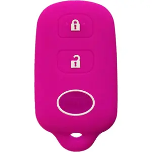 Silicone Keyless Entry Remote Control Key Fob Cover Case protector Replacement Fit For Scion xA xB Toyota Celica Echo FJ Cruiser Highlander Prius RAV4 Tacoma Tundra Yaris HYQ12BBX (Violet)