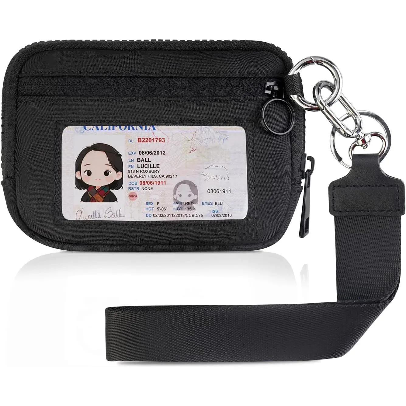 Wallet Wristlet Wallets For Women Iris Wallet Zip Card Case with ID Window (black) Wallet Wristlet Wallets For Women Iris Wallet Zip Card Case with ID Window (black)