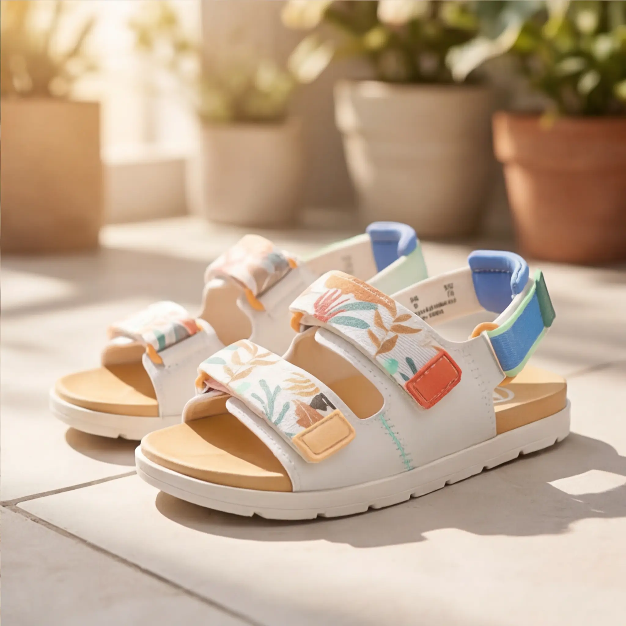 Girls' Open-Toe Platform Sandals with Light-Up Bowknot, Adjustable Strap, Cushioned Heel, and Non-Slip TPR Sole
