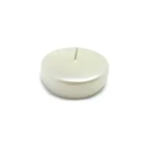 212 MAIN Unscented Round Pearl White Solid Wax Water Floating Disc Candles, 2.25 in., 24 Pieces, 4-5 Hrs Burn Time, CFZ-078, Camping & Hiking Lights, Decoration Items