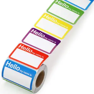 5 Colors ( My Name is) Name Tags Stickers 400 Labels for Office, Meeting, School, Teachers and Mailing