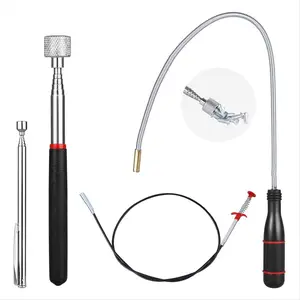 4 Pack Telescoping Magnet Pick-Up Tool Set, Extendable Magnetic Telescoping Pickup Tool 1-15 LB & 23inch Bendable Spring